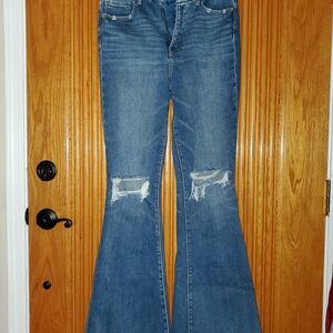 BKE (Buckle) Blue Distressed Flare Jeans
